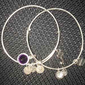 Amethyst & Key Alex and Ani bracelets